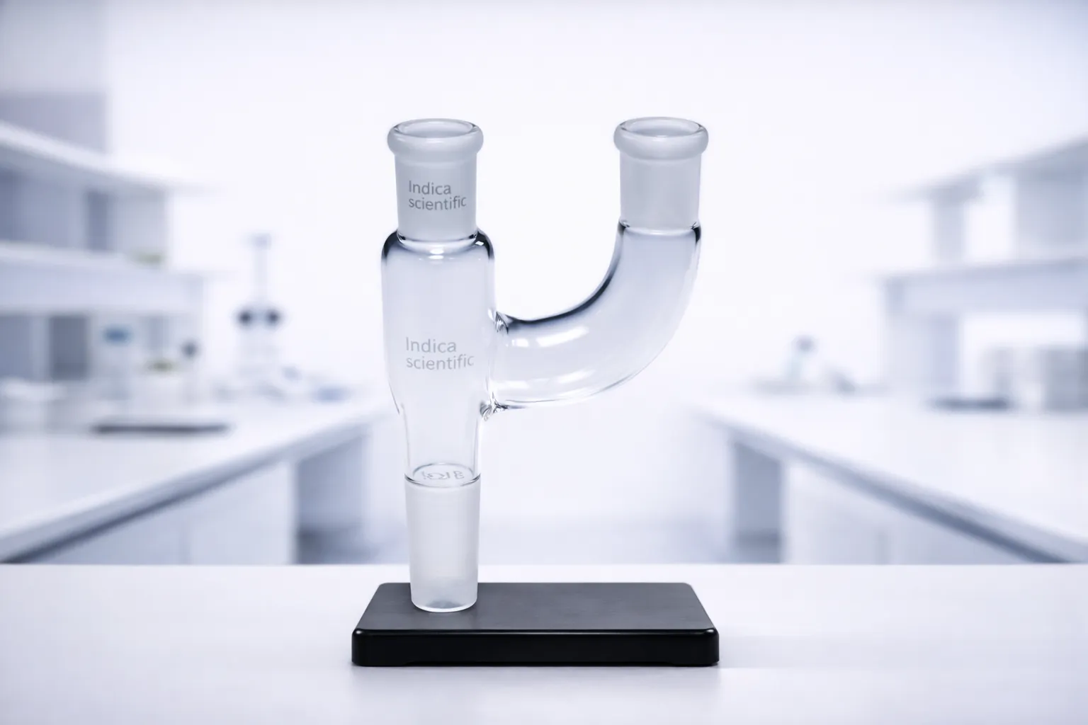 High Quality Laboratory Glass Parallel Two-Neck Adapter