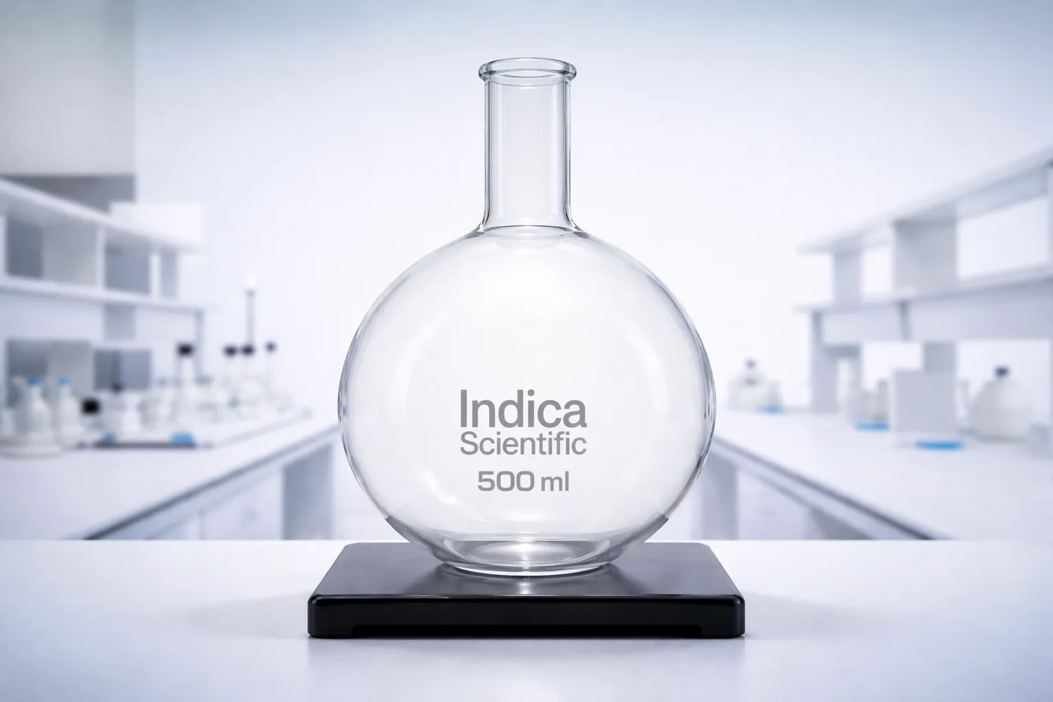 Round bottom flask with narrow neck
